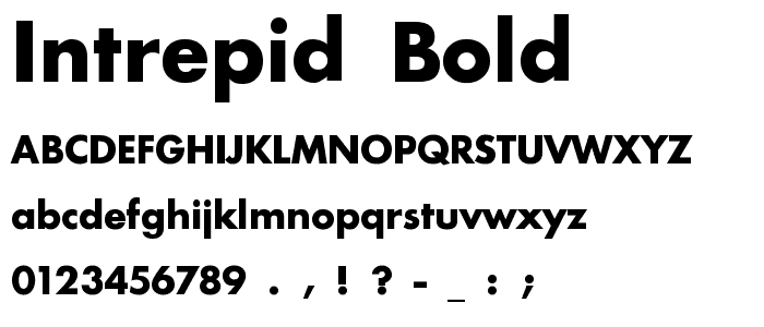 Intrepid Bold font